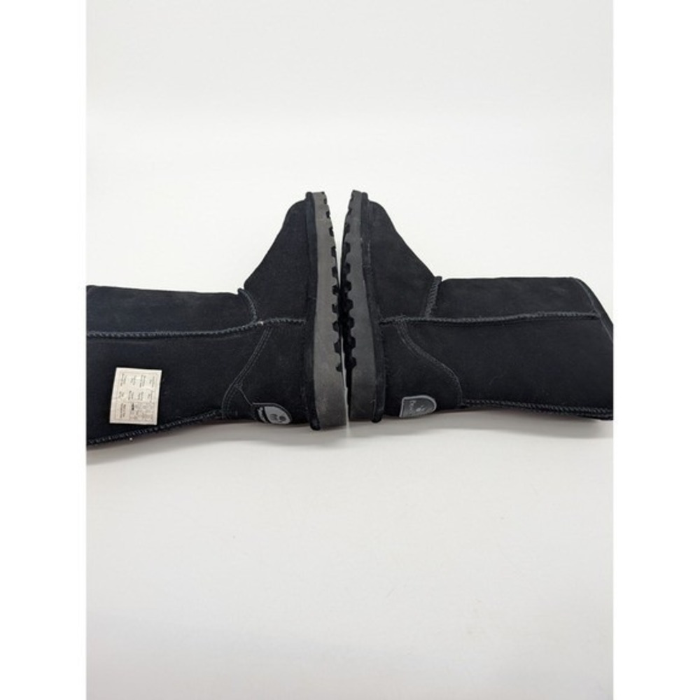Bearpaw Black Suede Sheepskin Lined Boots Women's size 6 - Picture 6 of 11
